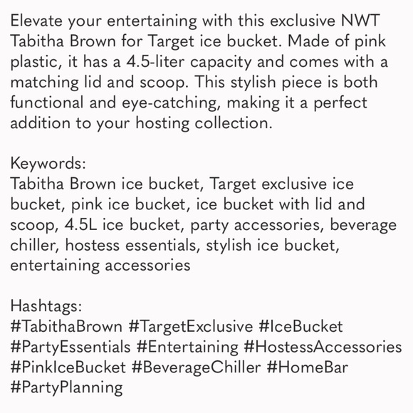 Tabitha Brown Bright Ice Bucket With Scoop - Picture 3 of 7